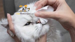 mèo bị chảy nước mắt 1 bên